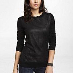 EXPRESS Black Faux Suede Sweater‎
